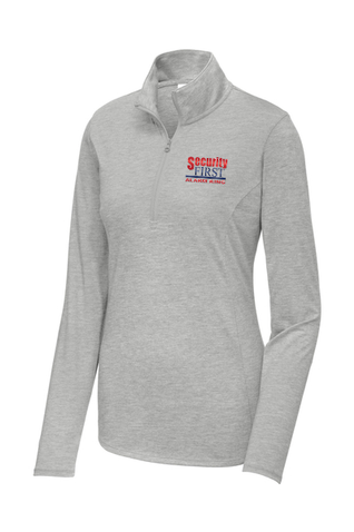 Sport-Tek Ladies Posicharge Tri-Blend Wicking 1/4-Zip Pullover - Image 3
