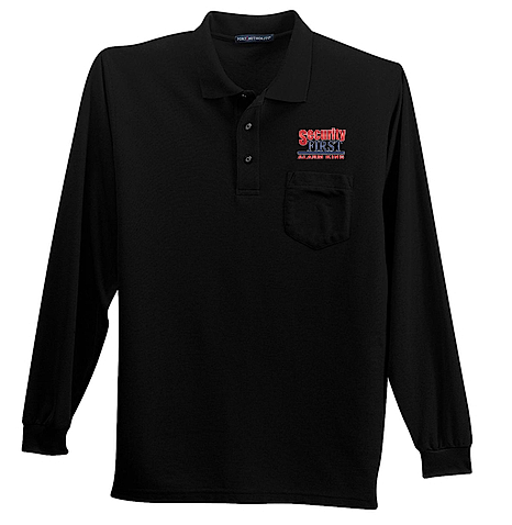 Port Authority Long Sleeve Silk Touch Polo With Pocket
