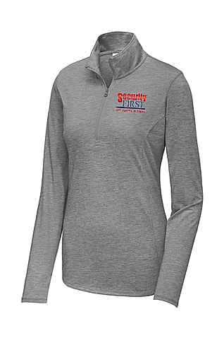Sport-Tek Ladies Posicharge Tri-Blend Wicking 1/4-Zip Pullover - Image 2