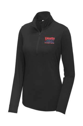 Sport-Tek Ladies Posicharge Tri-Blend Wicking 1/4-Zip Pullover